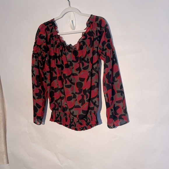 capacity unlimited Tops - Capacity Unlimited red,gray, black off the shoulder blouse Size XL
